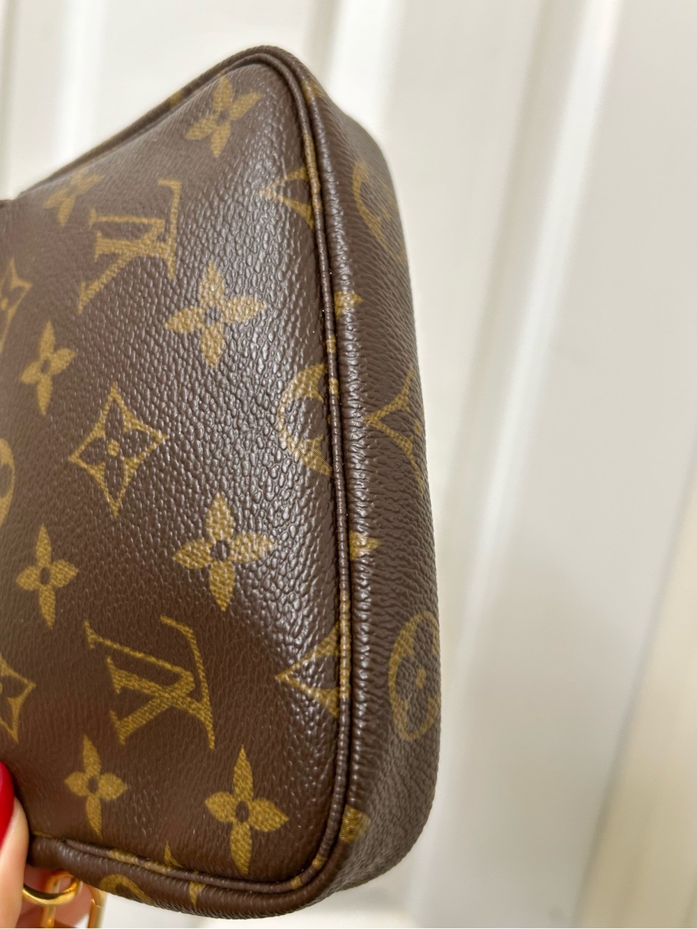 Louis Vuitton Monogram Canvas Mini Pochette in Brown and Gold - Picture 9 of 9